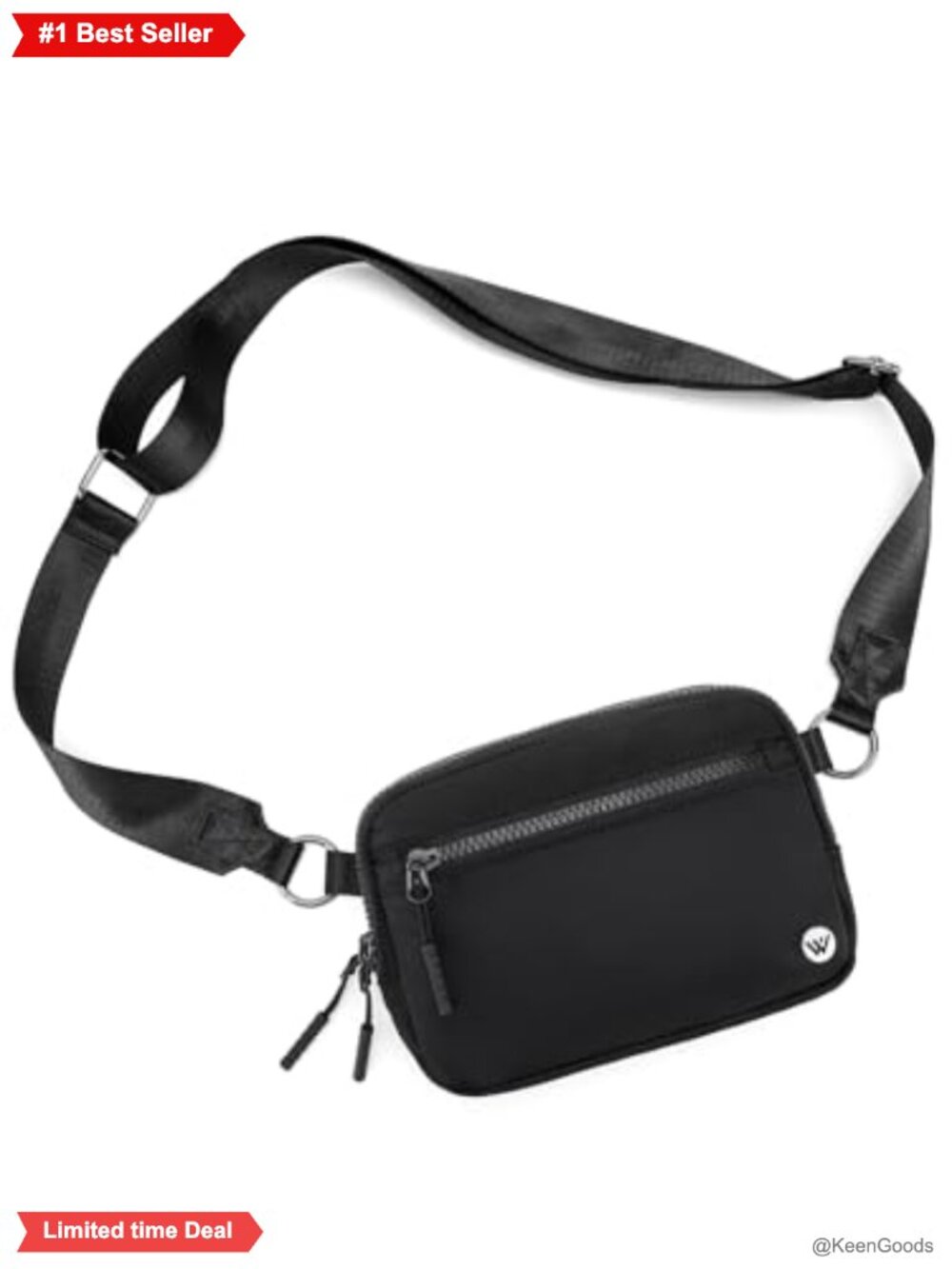 WESTBRONCO Nylon Crossbody Bag with Adjustable Strap